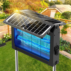 jepwe Solar Bug Zapper Outdoor front view with dual solar panels