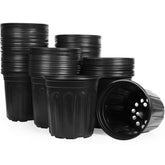 JERIA 1 Gallon Flexible Nursery Pot front view with drainage holes