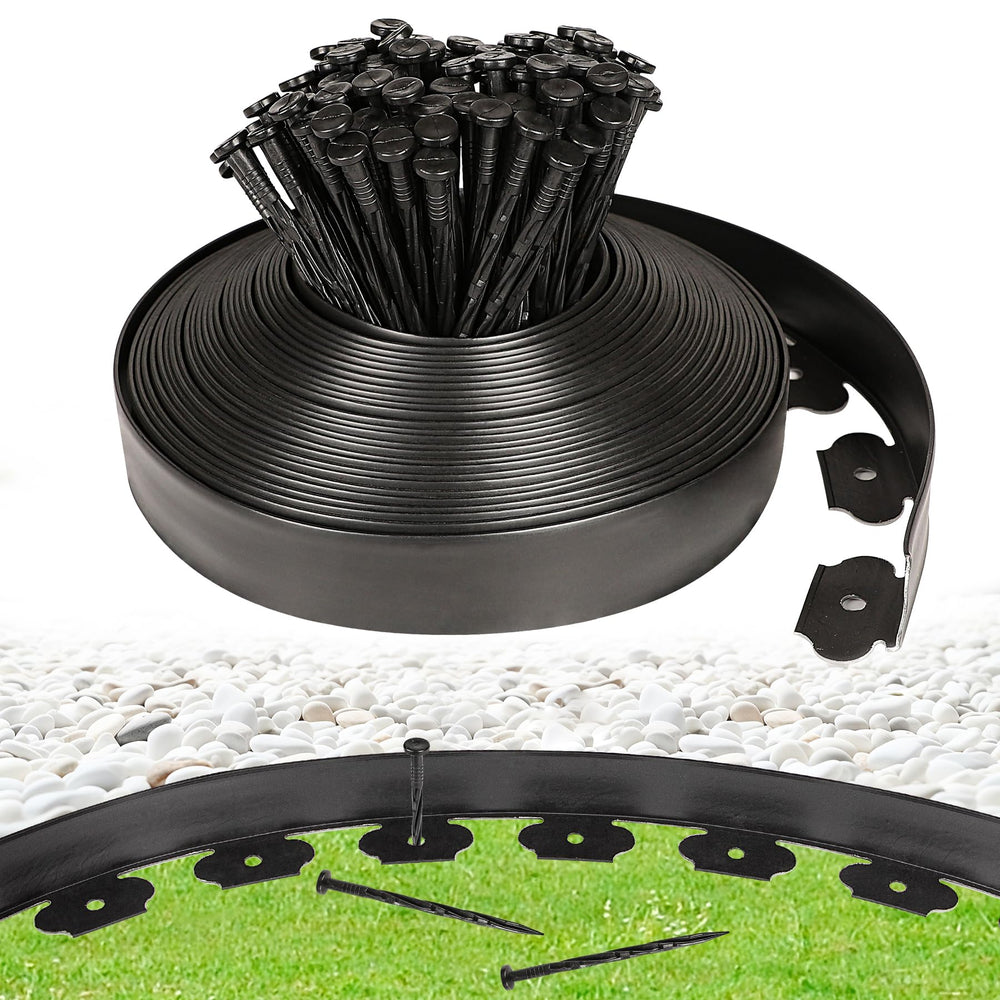 JERIA garden edging kit 66 ft roll with spikes
