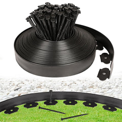 JERIA garden edging kit 66 ft roll with spikes
