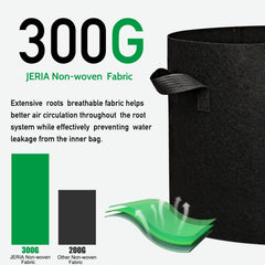 JERIA grow bag with plants in a garden setting