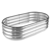 JERIA Raised Garden Bed 4×2×1ft galvanized metal front view