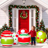 Jetec 12 Pcs Giant Christmas Inflatable Balls, 16 Inch assorted colours