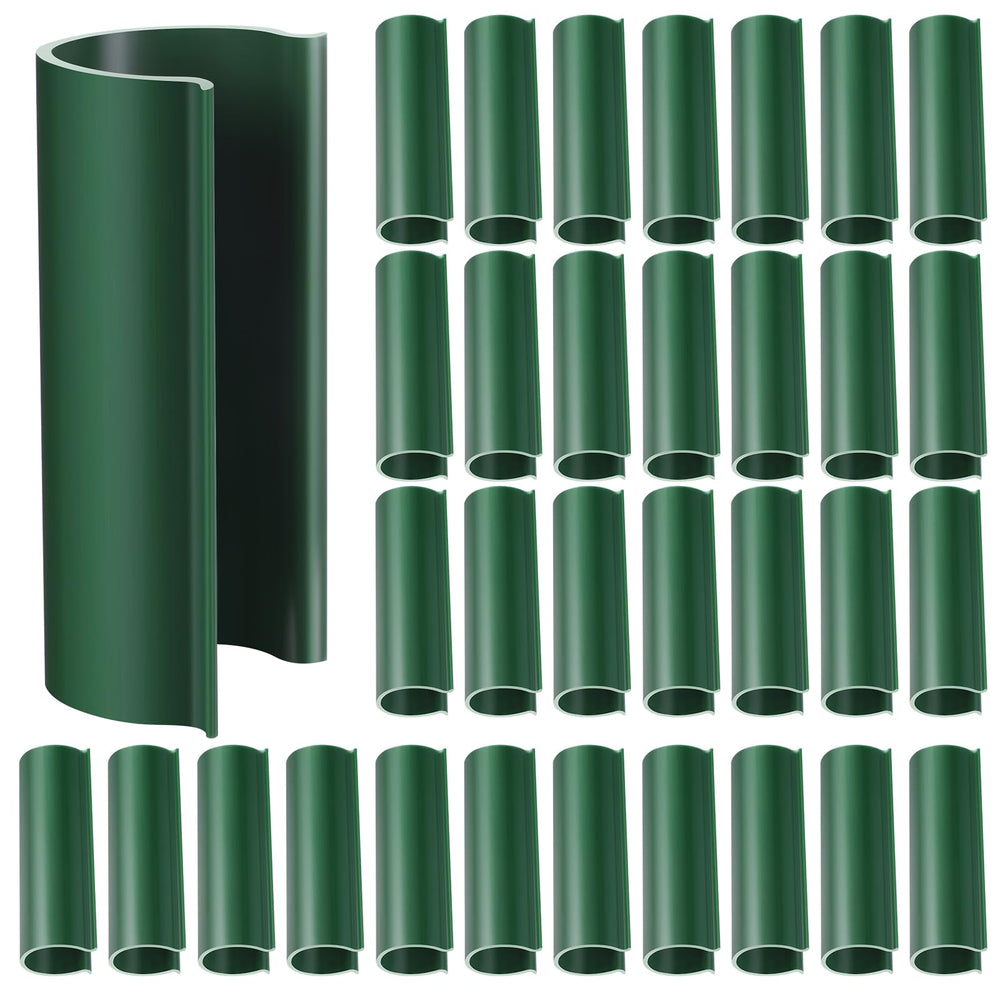 Jetec 32 Pack PVC Pipe Clips in green, front view