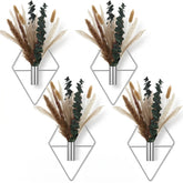 Jexine hanging planter chrome silver geometric design front view