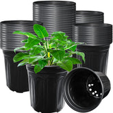 Jgalnim 1 gallon nursery pot black front view