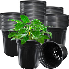 Jgalnim 1 gallon nursery pot black front view