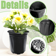 Jgalnim black nursery pots with drainage holes