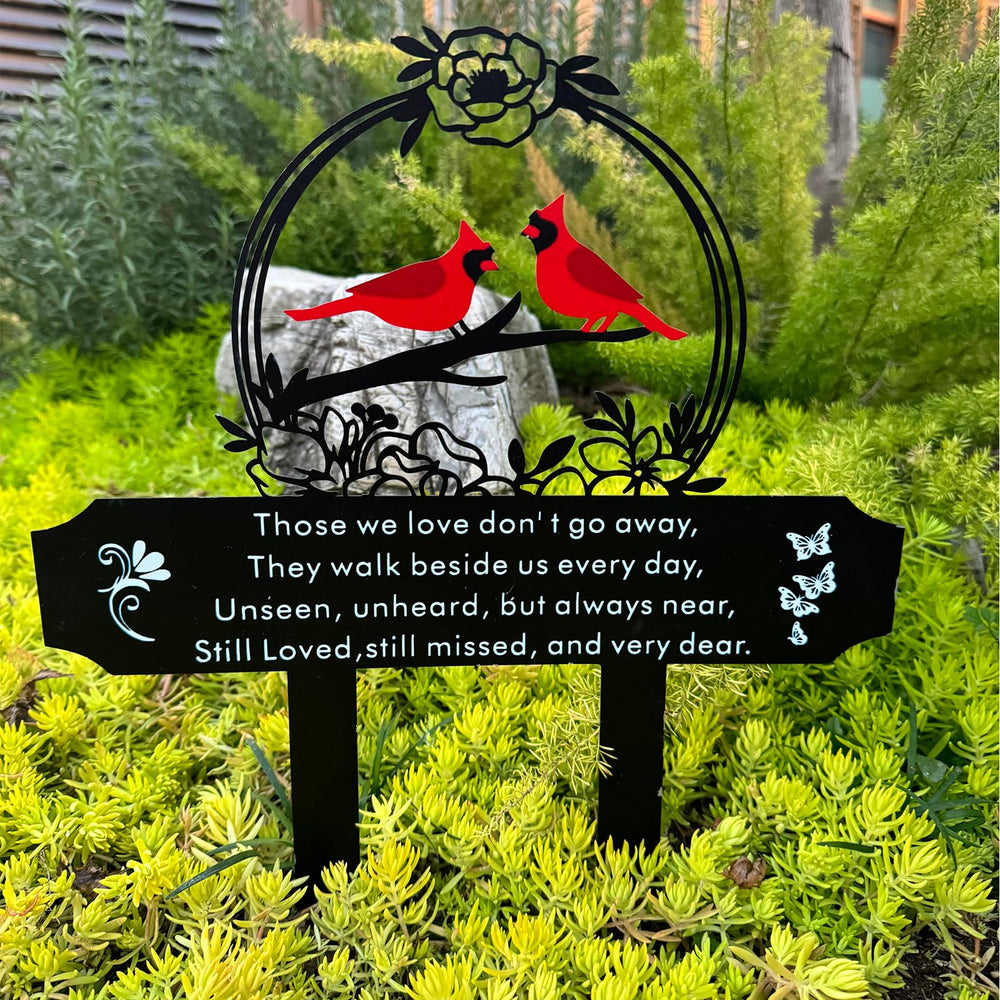 Jiasku Cardinals Memorial Grave Marker front view with floral design