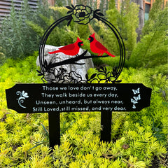 Jiasku Cardinals Memorial Grave Marker front view with floral design