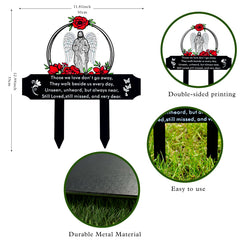 Jiasku Memorial Grave Stake in garden setting