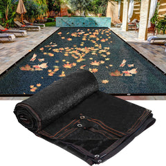 JIAYECHQI 20x40 FT Pool Leaf Cover front view