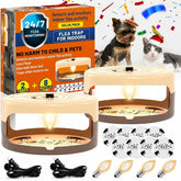 Jiermadun Flea Trap front view with adhesive sticky pad