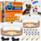 Jiermadun Indoor Flea Trap front view with adhesive pad