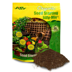 Jiffy Natural & Organic Seed Starting Soil Mix 10 QT front view