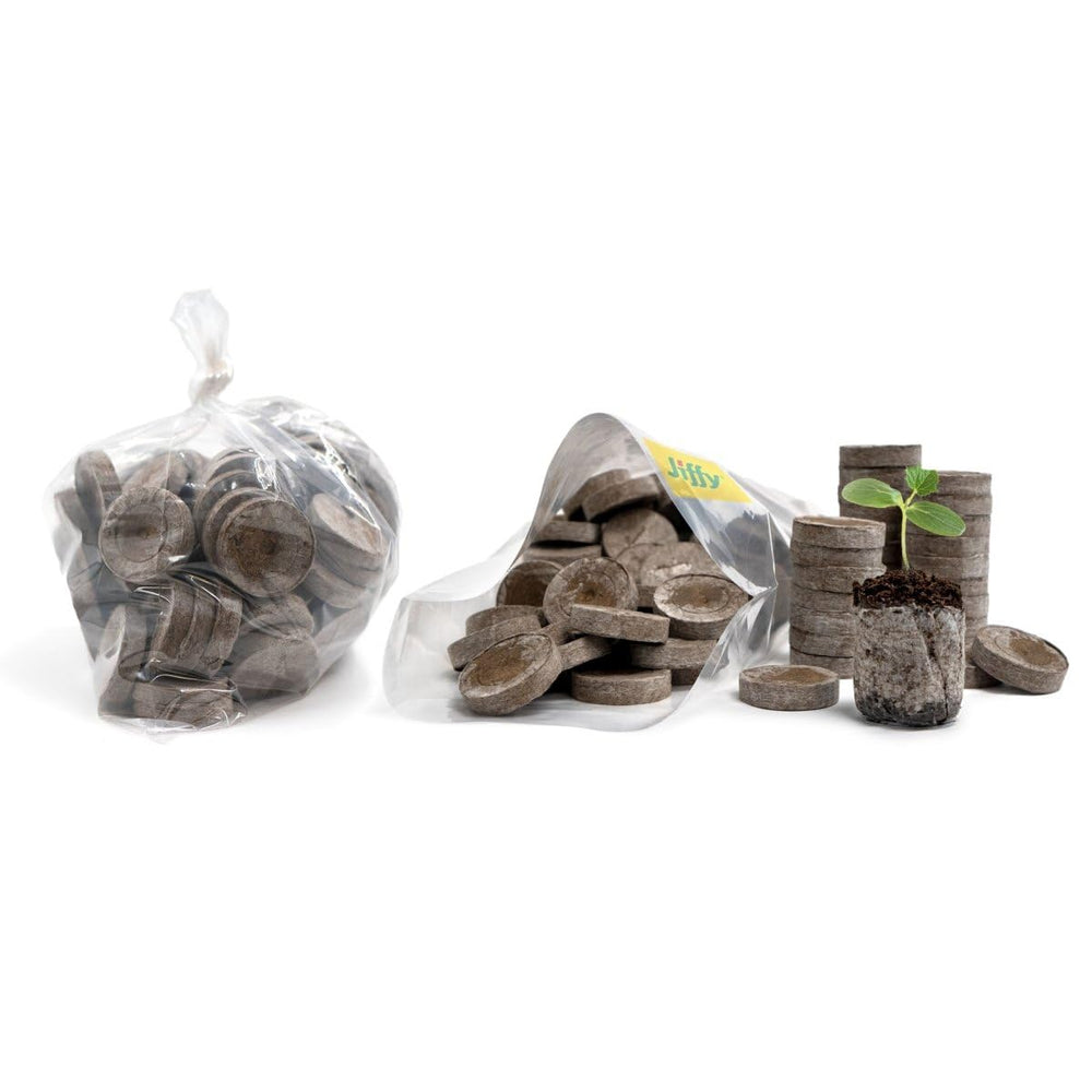 Jiffy Peat Soil Pellets 36 mm front view with packaging