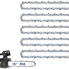 JINFFR 5 Pack 16 Inch Chainsaw Chain front view
