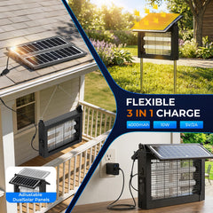 Jinyeda Solar Bug Zapper in garden setting