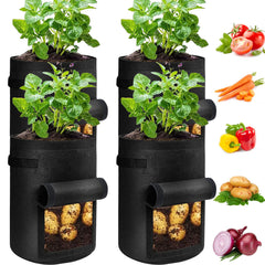 JJGoo 10 Gallon Potato Grow Bag front view with harvest window