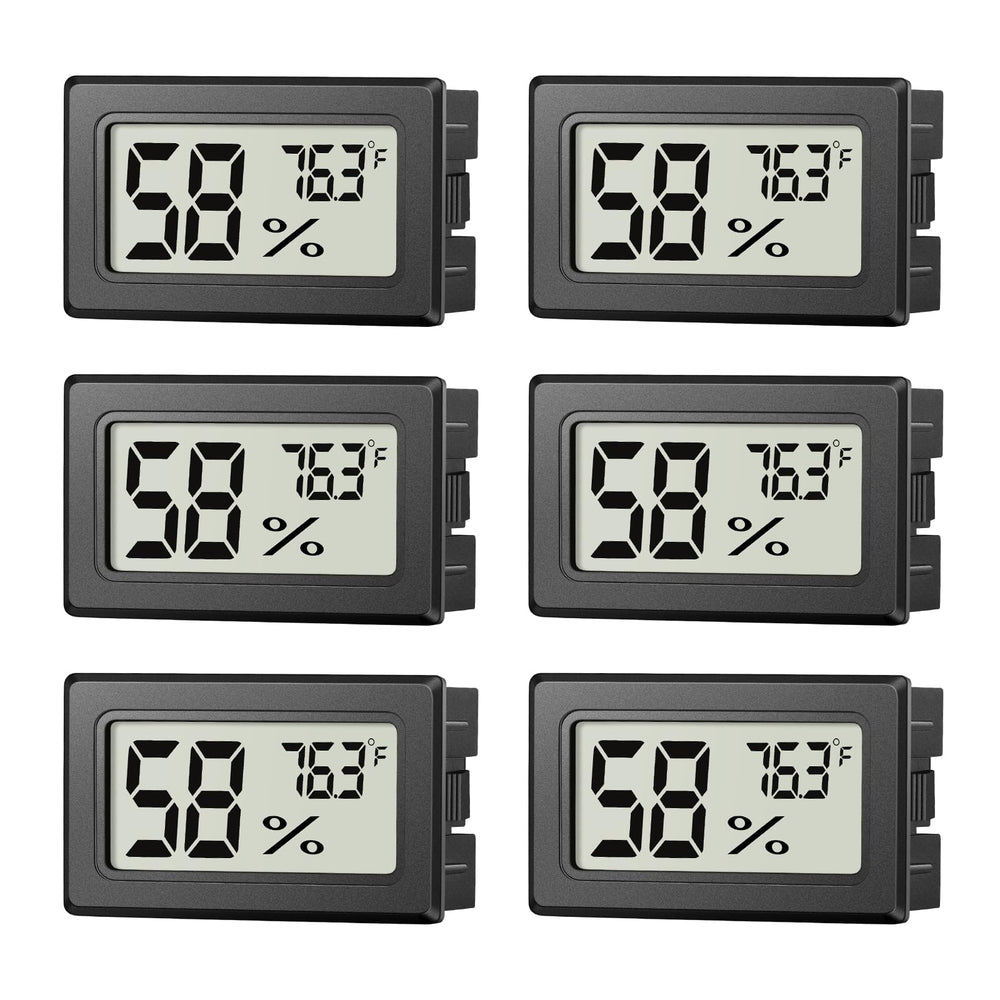 JJMTDS Mini Hygrometer black model front view