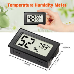 JJMTDS Mini Hygrometer black model side view