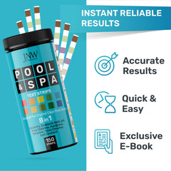 JNW Direct Pool Test Strips with colour chart