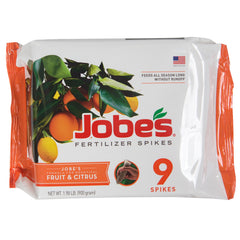 Jobe's Organics Fertilizer Spikes, 9 count pack front view