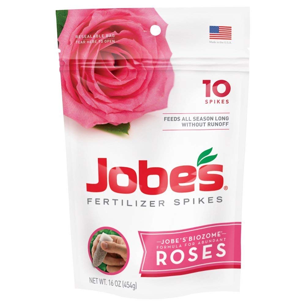Jobe's Organics Rose Fertilizer Food Spikes 20 count packaging front view