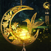 JOBOSI Solar Hummingbird Wind Chime front view, luminous design