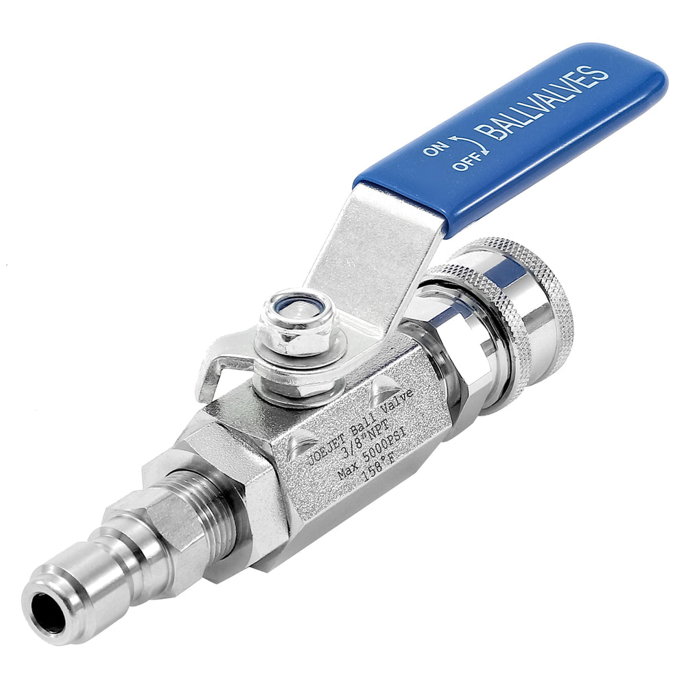 JOEJET Ball Valve Pressure Washer front view with adapters