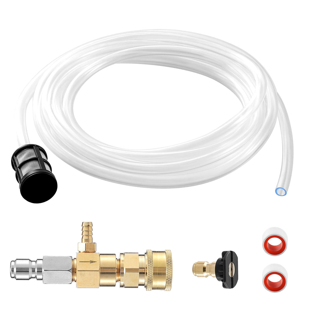 JOEJET Fixed Downstream Injector front view with brass finish