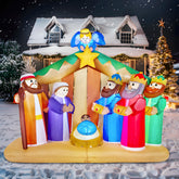 Joiedomi 6.5 FT inflatable nativity scene with angels front view