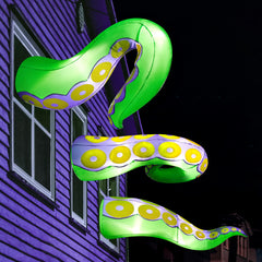 Joiedomi Halloween inflatable green octopus tentacle front view