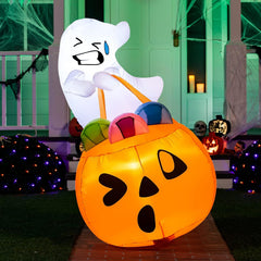 Joiedomi inflatable ghost set up for Halloween night