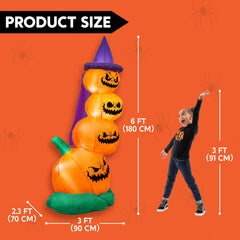 Joiedomi inflatable pumpkin displayed in a garden