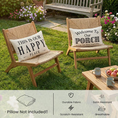JOJOGOGO outdoor lumbar pillows on patio furniture