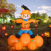 Joliyoou 5FT inflatable scarecrow decoration front view