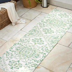 JONATHAN Y Boho Medallion Runner Rug in outdoor setting