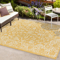 JONATHAN Y Weave Floral Area Rug 3'1"x5' rolled up for storage