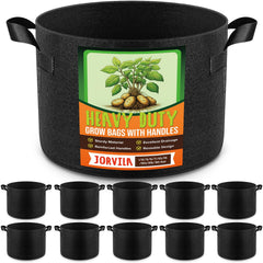 Jorvila 2 Gallon Grow Bag front view in black