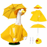 JOYANDRO Porch Goose Raincoat Outfit with umbrella and hat