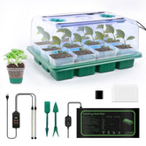 joyhalo 12 Cell Seed Starter Kit with Grow Light and Heating Mat