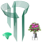 joyhalo 12 Pack 24 Inch Plant Support Stakes front view with twist ties