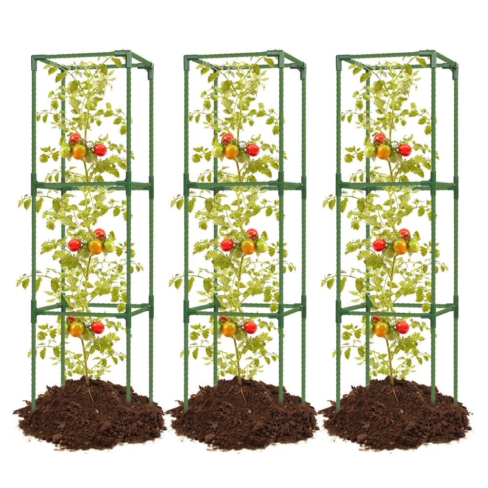 joyhalo 3 Pack 47 Inch Heavy Duty Tomato Cage front view