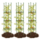 joyhalo 3 pack 59 inch adjustable tomato cages front view
