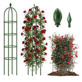 joyhalo 6.2ft adjustable garden trellis green front view