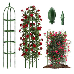 joyhalo 6.2ft adjustable garden trellis green front view