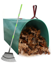 joyhalo 65 Inch Leaf Rake front view with green finish