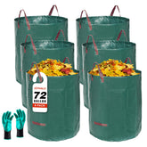 joyhalo 72 Gallon Leaf Bag front view with garden gloves