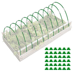 joyhalo Garden Hoops 50 Pack green 2.8 FT with connectors
